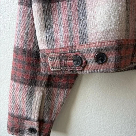 Roxy Red and Cream Plaid Utility Jacket - Picture 7 of 8